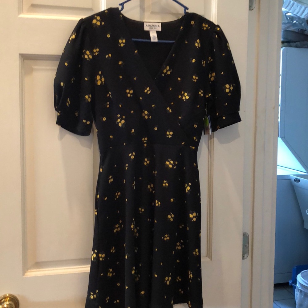 Arizona black and yellow floral dress